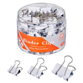 NEEWAY Binder Clips Assorted Sizes, White Binder Clips Set for Office and Home Use - Pack of 100
